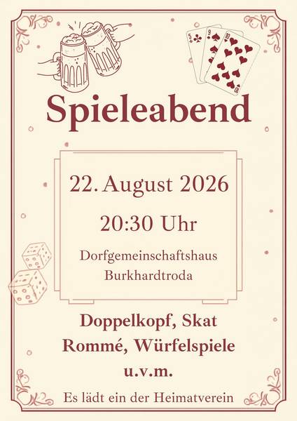 Spieleabend Burkhardtroda
