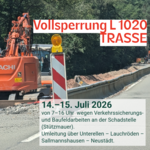vollsperrung trasse juli
