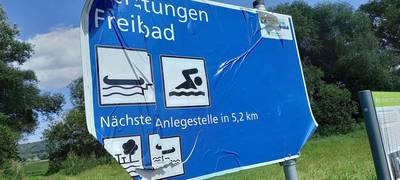 Sachbeschädigung an Gerstunger Kanuanlegestelle