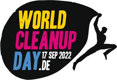 WORLD CLEANUP DAY wcd logo de url date white