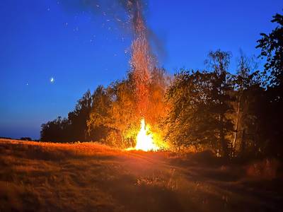Brand in Oberellen aufgrund von wild entsorgtem Grüngut © FFW 1688622287500