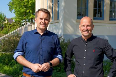 RTL Nachrichtenmann Christopher Wittich & Bürgermeister Daniel Steffan © K. Hartung christopherwittich b rgermeister