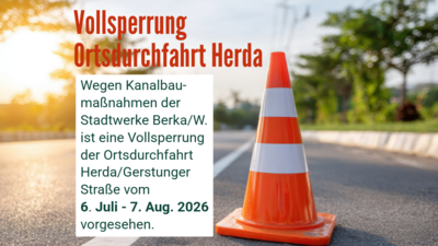 vollsperrung herda quer