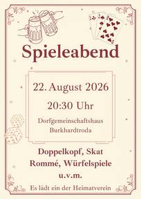 Spieleabend Burkhardtroda