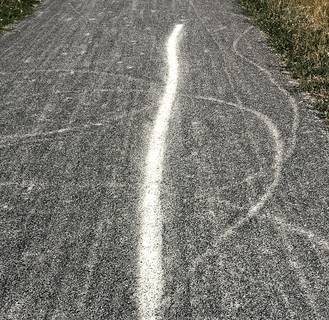 Neuer Radweg zum Freibad Gerstungen ©Ordnungsamt radwegzerstörung