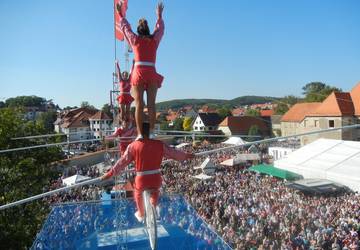 Hochseil Fahrrad Schultersteigen Worbis