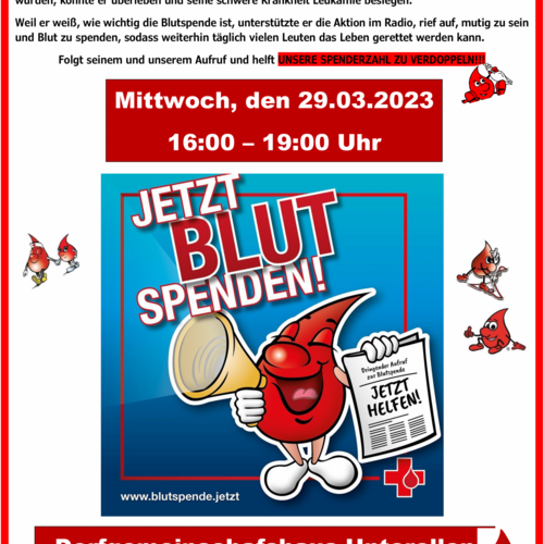 Blutspende Challenge 0323 Blutspende Challenge 0323