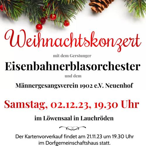 Plakat Weihnachtskonzert Plakat Weihnachtskonzert