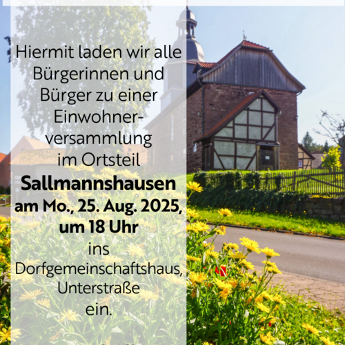 Bürgerversammlung Sallmannshausen Aug. 2025 Bürgerversammlung Sallmannshausen Aug. 2025