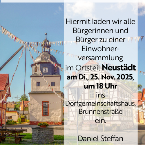 Einwohnerversammlung Neustädt