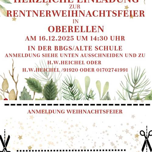Weihnachtsfeier Oberellen