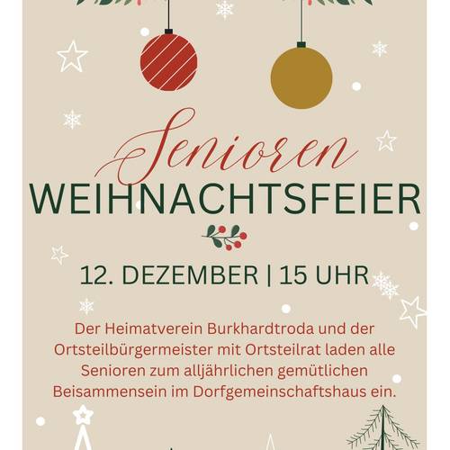 Senioren Weihnachtsfeier Burkhardtroda 1