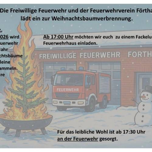 Weihnachtsbaumverbrennung in FÖRTHA