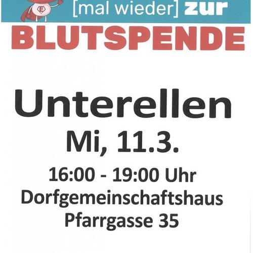 Blutspende Unterellen 11.03.2026