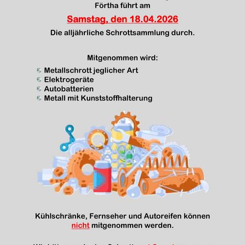 Schrottsammlung FFW Förtha