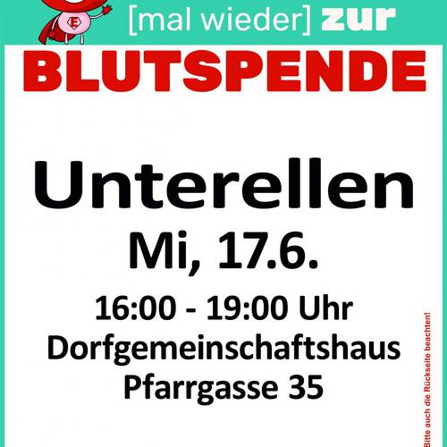 Unterellen Blutspende