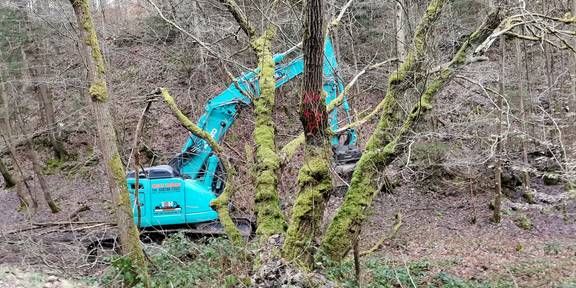 erstebaggerarbeitentrasse