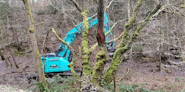 erstebaggerarbeitentrasse